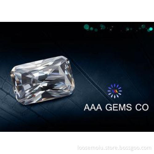 Synthetic Radiant Cut Loose Moissanite White 0.6 Carat 4MM